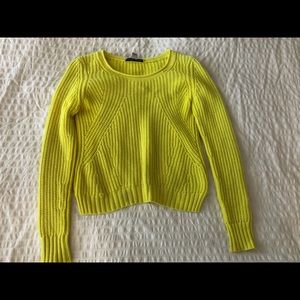 Autumn Cashmere bright yellow sweater SMALL